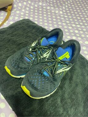 Brooks Glycerin 17 Men's Running Shoes - Black, Blue & Yellow